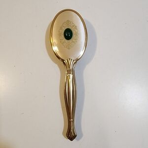 Vintage Hand Held Golden Hair Brush
